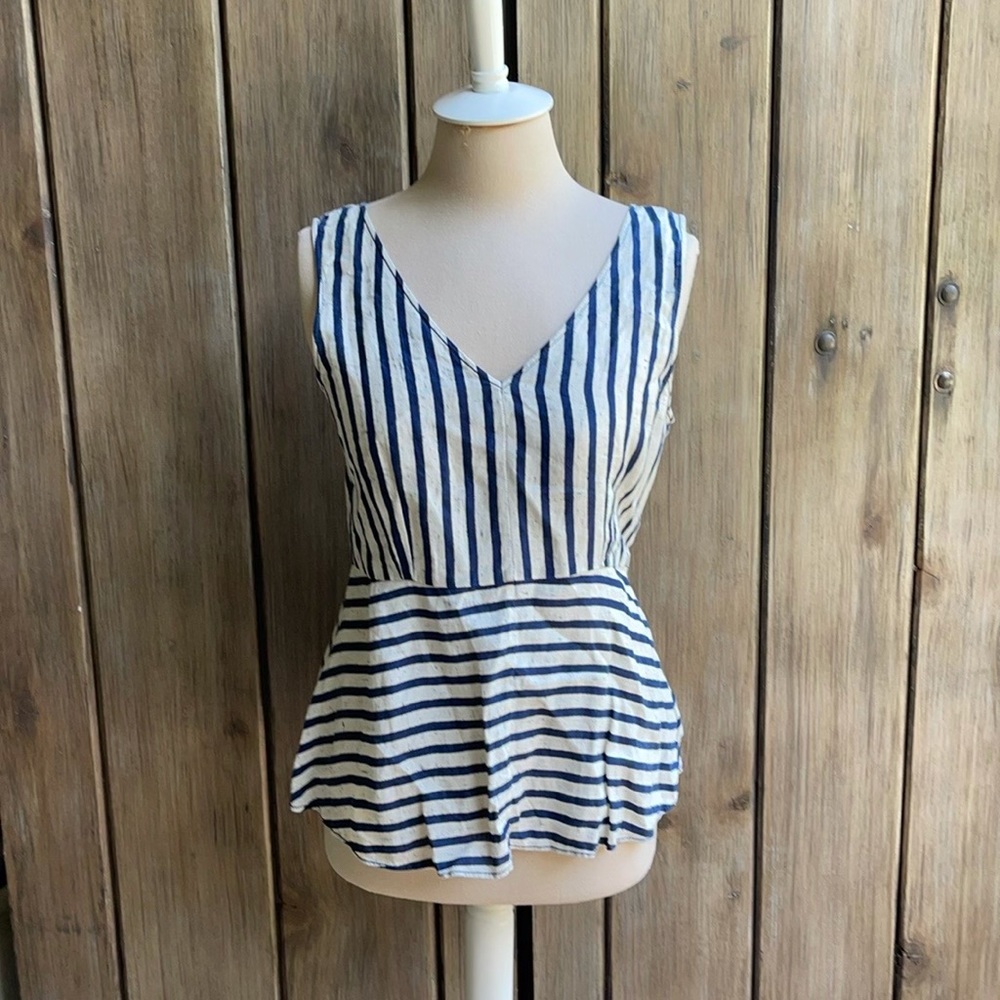 Striped Peplum Top